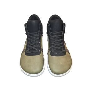 Barebarics Barefoot Sneakers Womens‎ 6.5 EU 38 Olive Green Leather High Wide Toe
